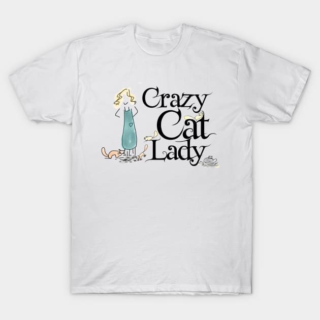 Crazy Cat Lady Funny Tee T-Shirt by Korry